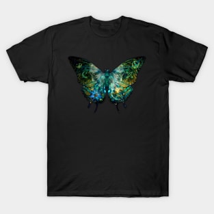 Butterflies, Celestial Garden Butterfly’s Soul in Green T-Shirt